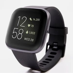 Fitbit Versa 2 Smartwatch Black + Extra Bands & Chargers (Works Great)